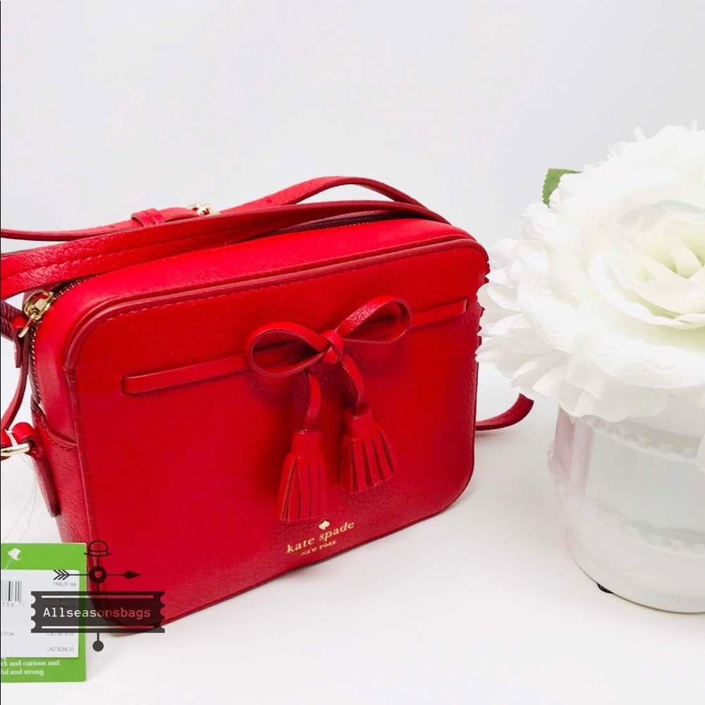 🔽 Kate spade hayes Street hobo arla crossbody red - Picture 3 of 5